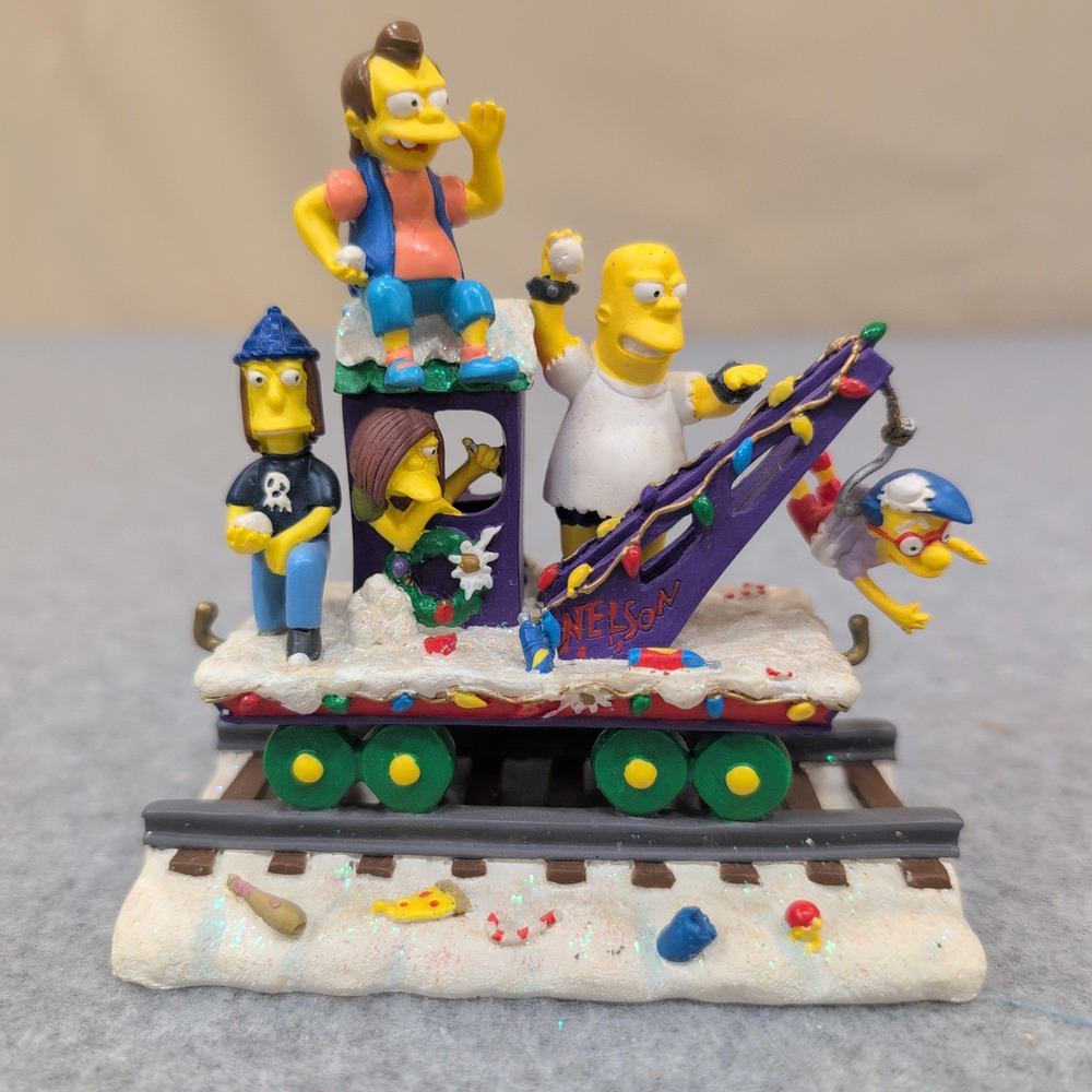 The Simpsons Bully Express Christmas Train Sculpture 2003 Hamilton Collection - Picture 1 of 5